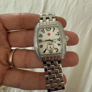 Michele Mini Urban Diamond Watch With SS Locking Band in Great Condition